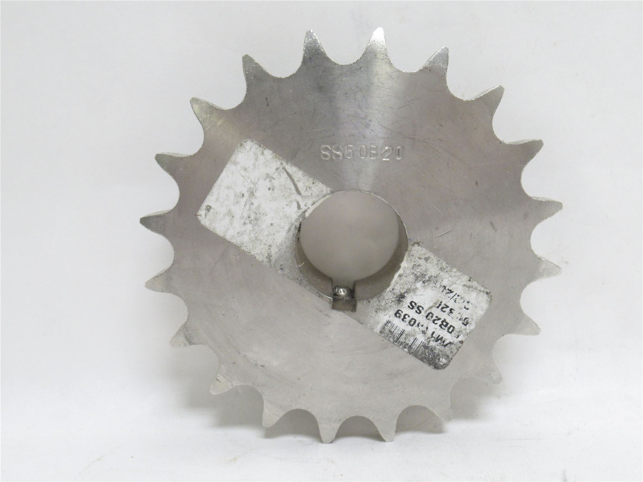 MFG- SS50B20 X 1-1/8; Sprocket #50; SS; 20 Teeth; 1-1/8"ID