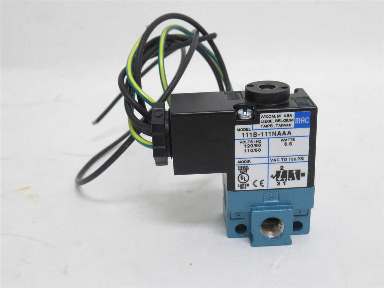 MAC 1118-111NA; Solenoid Valve; 1/8NPT; 110/120VAC