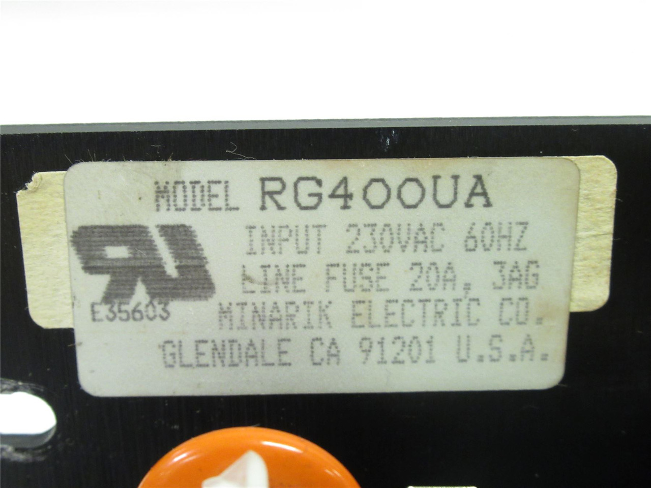 Minarik RG400UA; Variable Speed Drive; 230VAC; 1/4HP *REPAIRED*