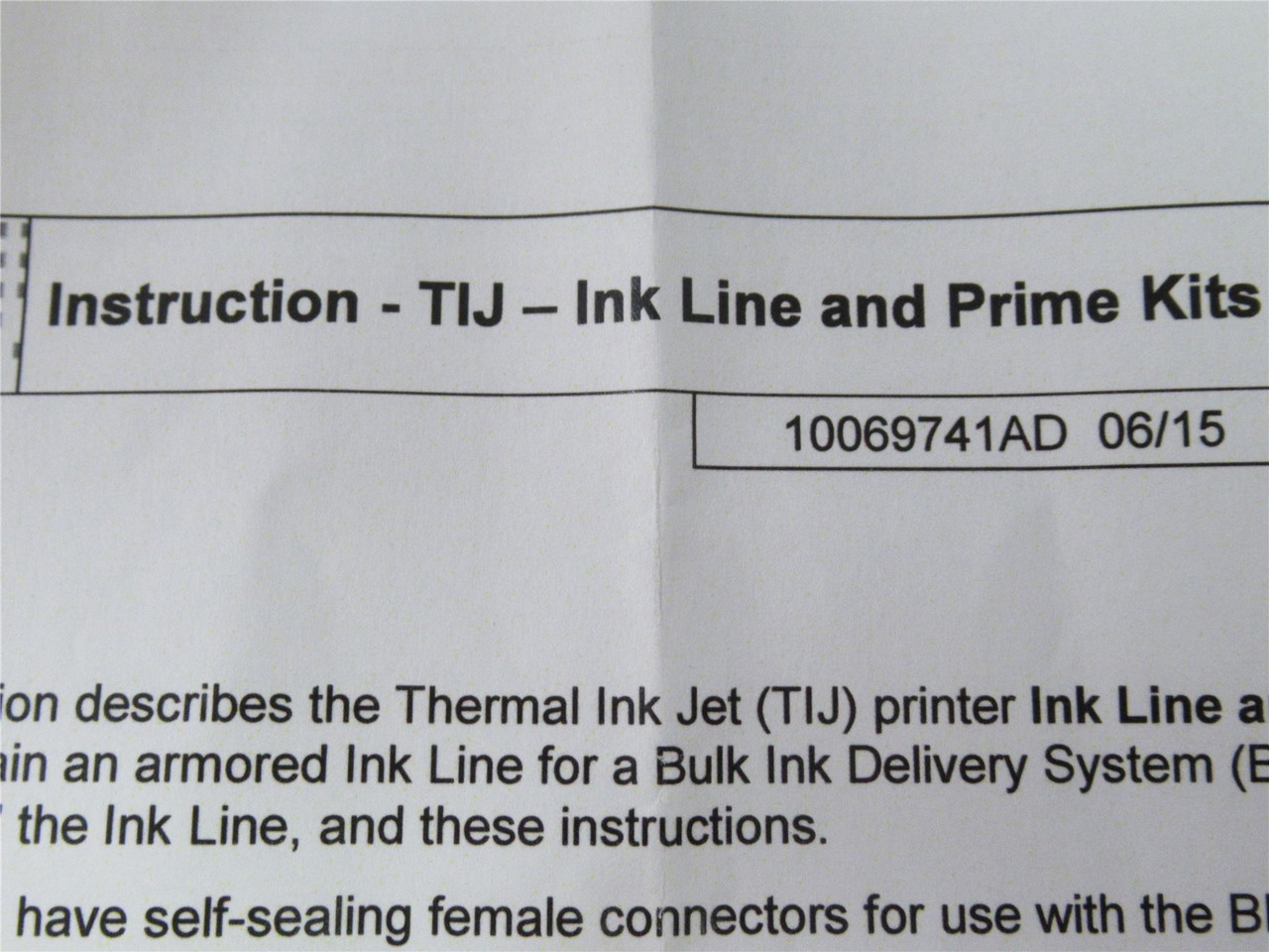Markem-imaje  10069741AD; LINE;INK;SPARE;W/PRIME KIT