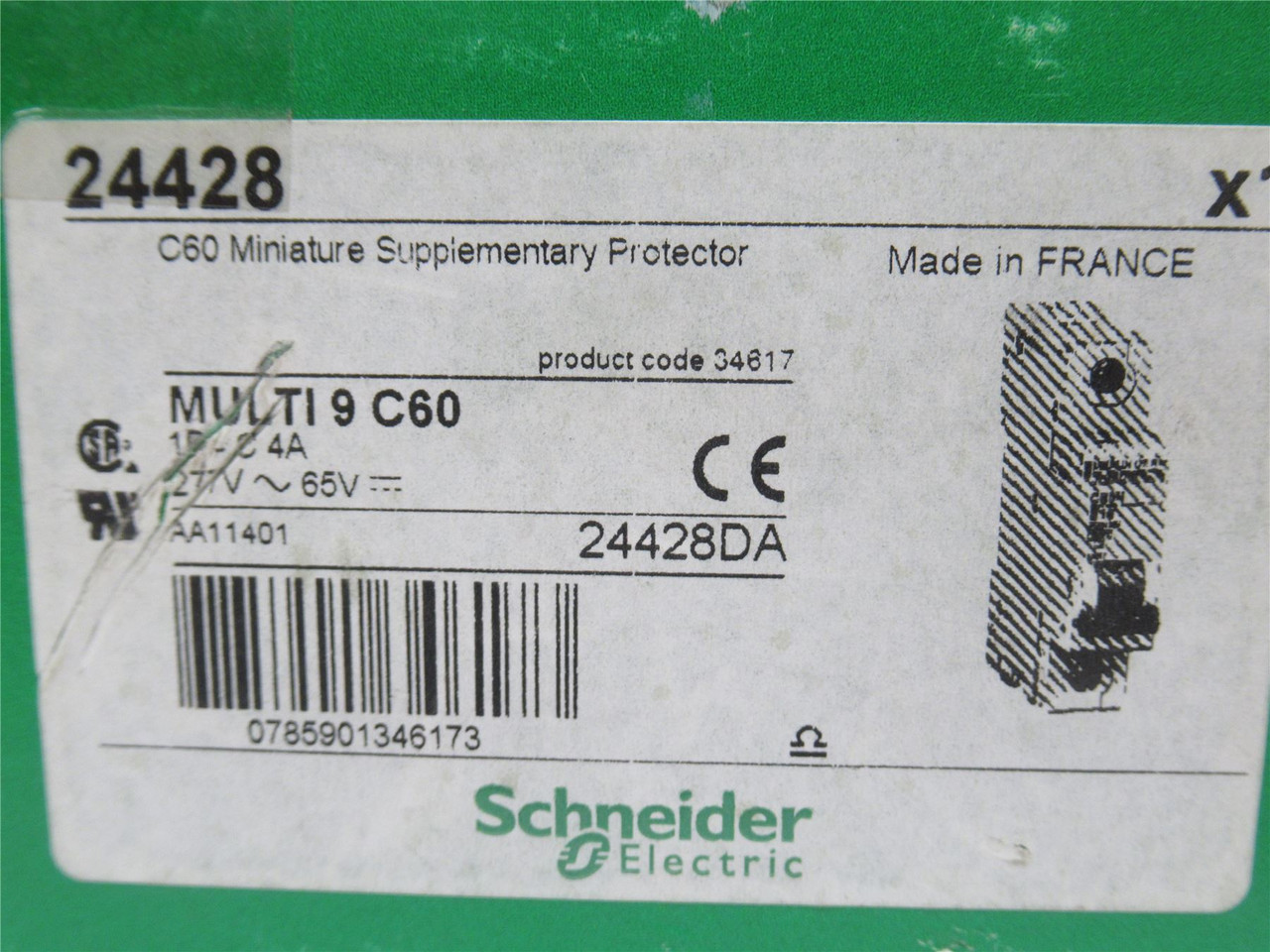 Schneider 24428; Circuit Breaker; 4A; 240VAC/60VDC; 1P