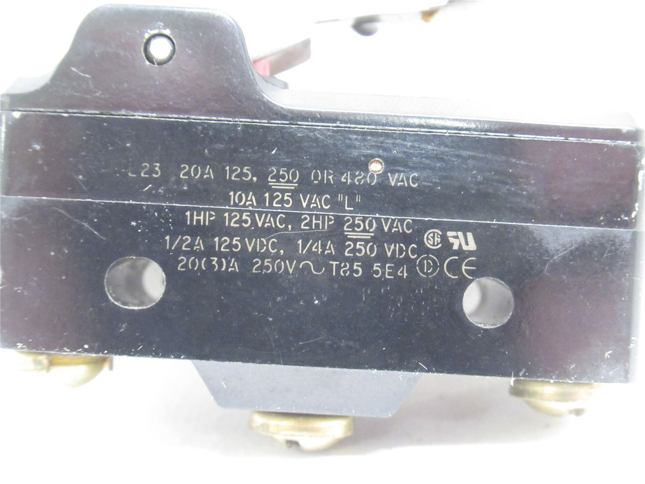 MicroSwitch BA-2RV22-A2; Basic Switch; Snap Action 20A; 250VAC