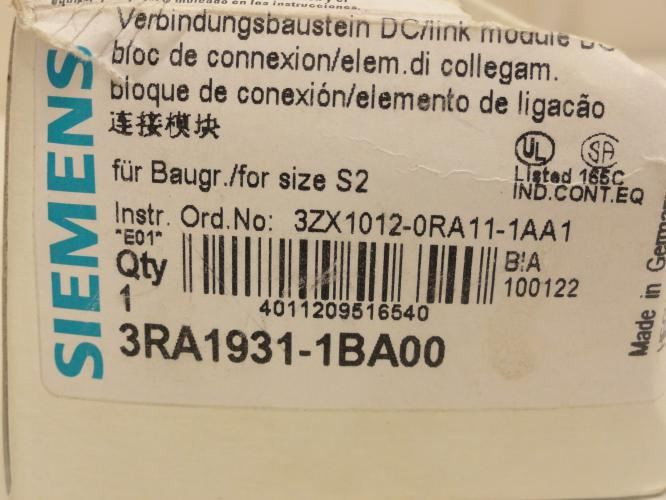 Siemens 3RA1931-1BA00; MSP Connect Module; 3RV1.3 & 3RT1.3