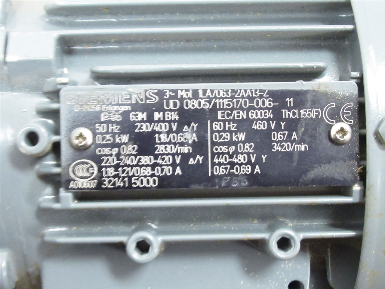 Ströter AM025/MH-63L2; Gearmotor 0.25kW 460VAC 3Ph Vari-Speed