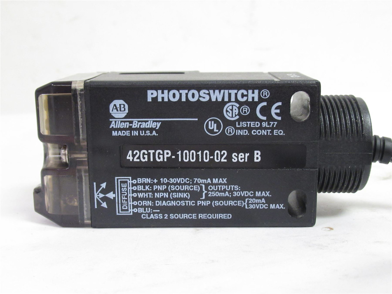 Allen-Bradley 42GTGP-10010-02; Photo SwItch;10-30VDC 70mA Max