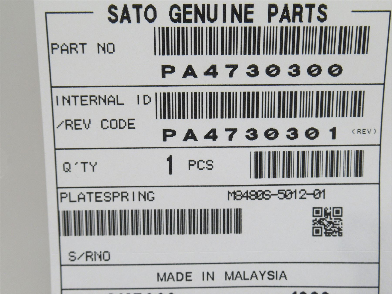 Sato PA4730300; Lot-5 Plate Springs