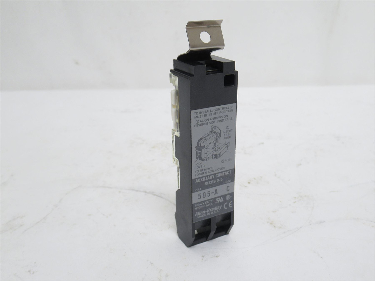 Allen-Bradley 595-A; Aux Contact; 1-NO; Size: 0-5; 600VAC