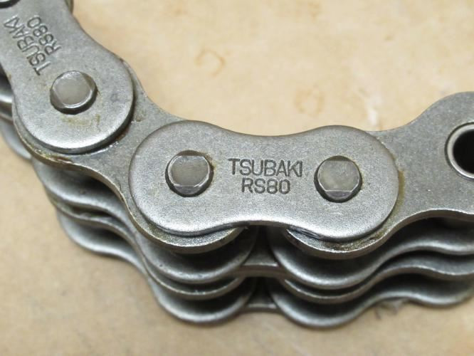Tsubaki RS80-2-RP-U; Double Strand Roller Chain #80; 10' Long