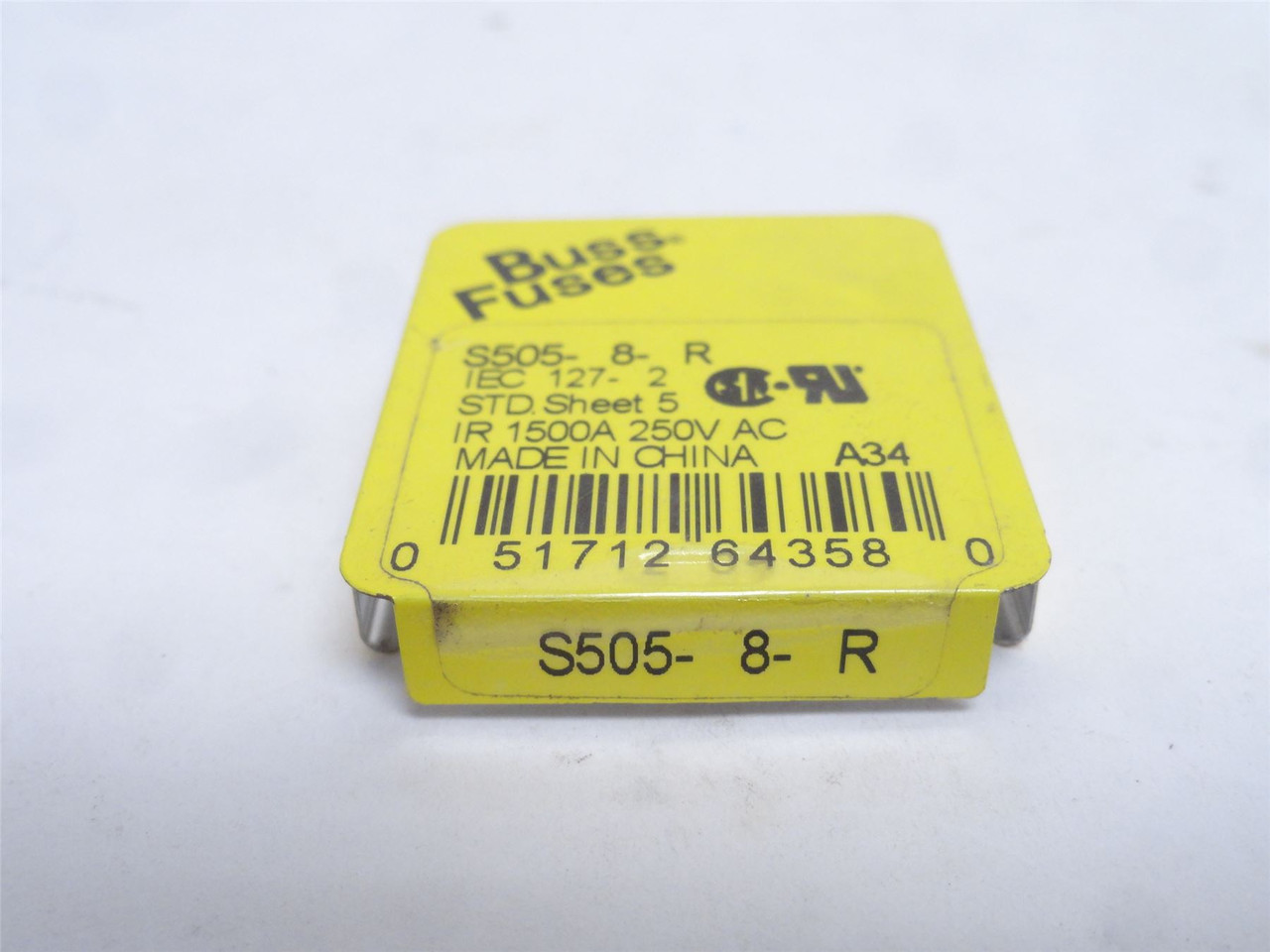 Bussmann S505-8-R; Box-5; Fast-Acting Fuses; 6.3A; 250VAC