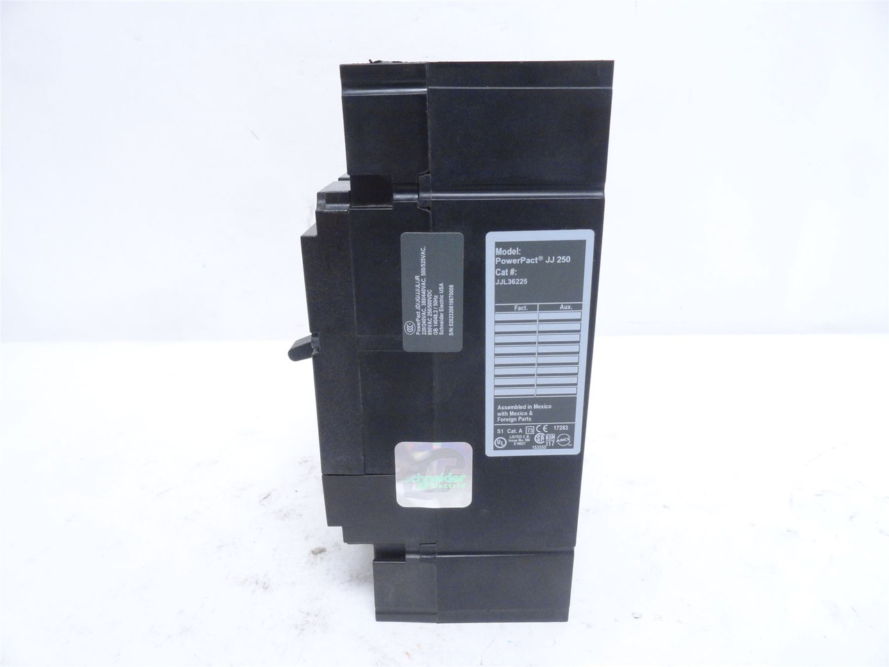 Square D JJL36225; Circuit Breaker; 225A; 3P; 600VAC