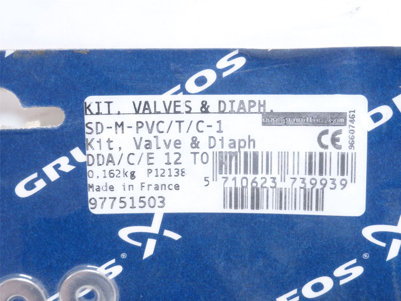 Grundfos SD-M-PVC/T/C-1; Pump Valve & Diaphragm Kit 97751503