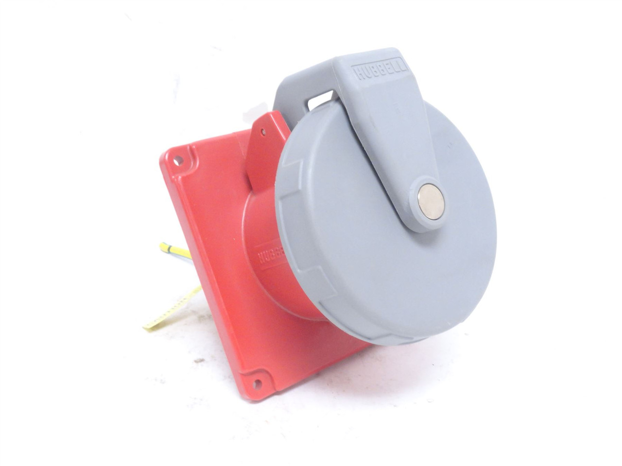 Hubbell HBL4100R7W; Red Watertight Pin/Sleeve Receptacle; 100A