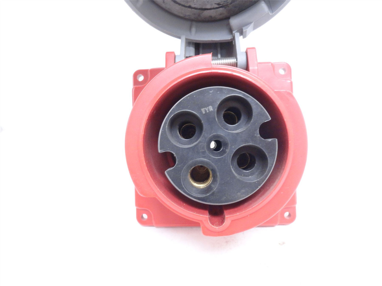 Hubbell HBL4100R7W; Red Watertight Pin/Sleeve Receptacle; 100A