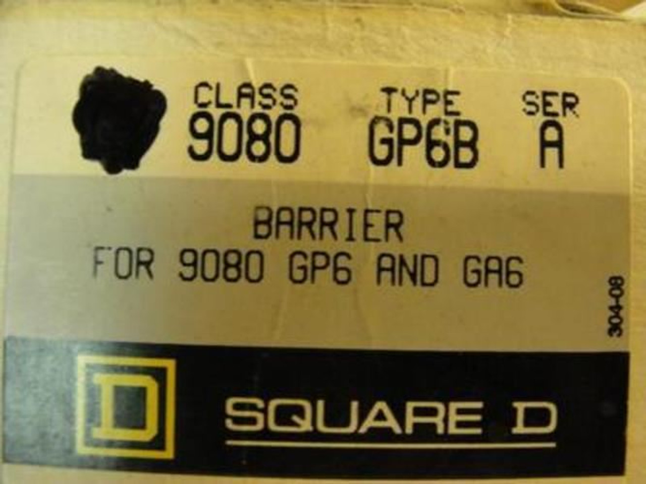 Square D 9080GP6B; LOT-3; Terminal Block End Barrier