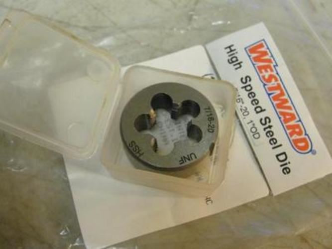 Westward 2LWX6; Round Solid Die; 7/16"-20; Right Hand