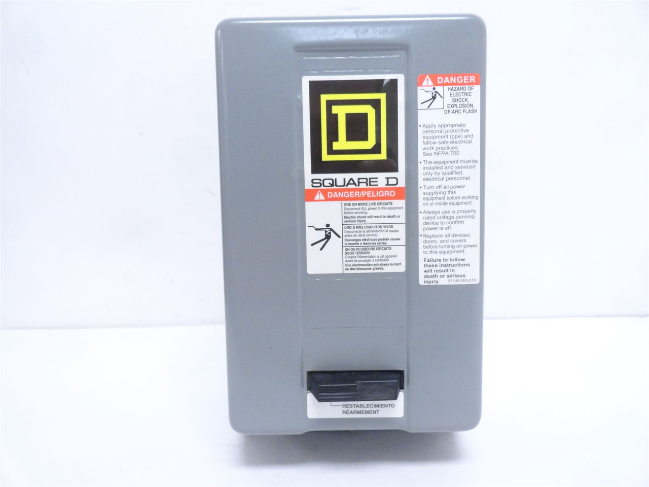 Square D 8536SBG2V02S; Starter 18A; 3P; 600V; Coil 110/120VAC