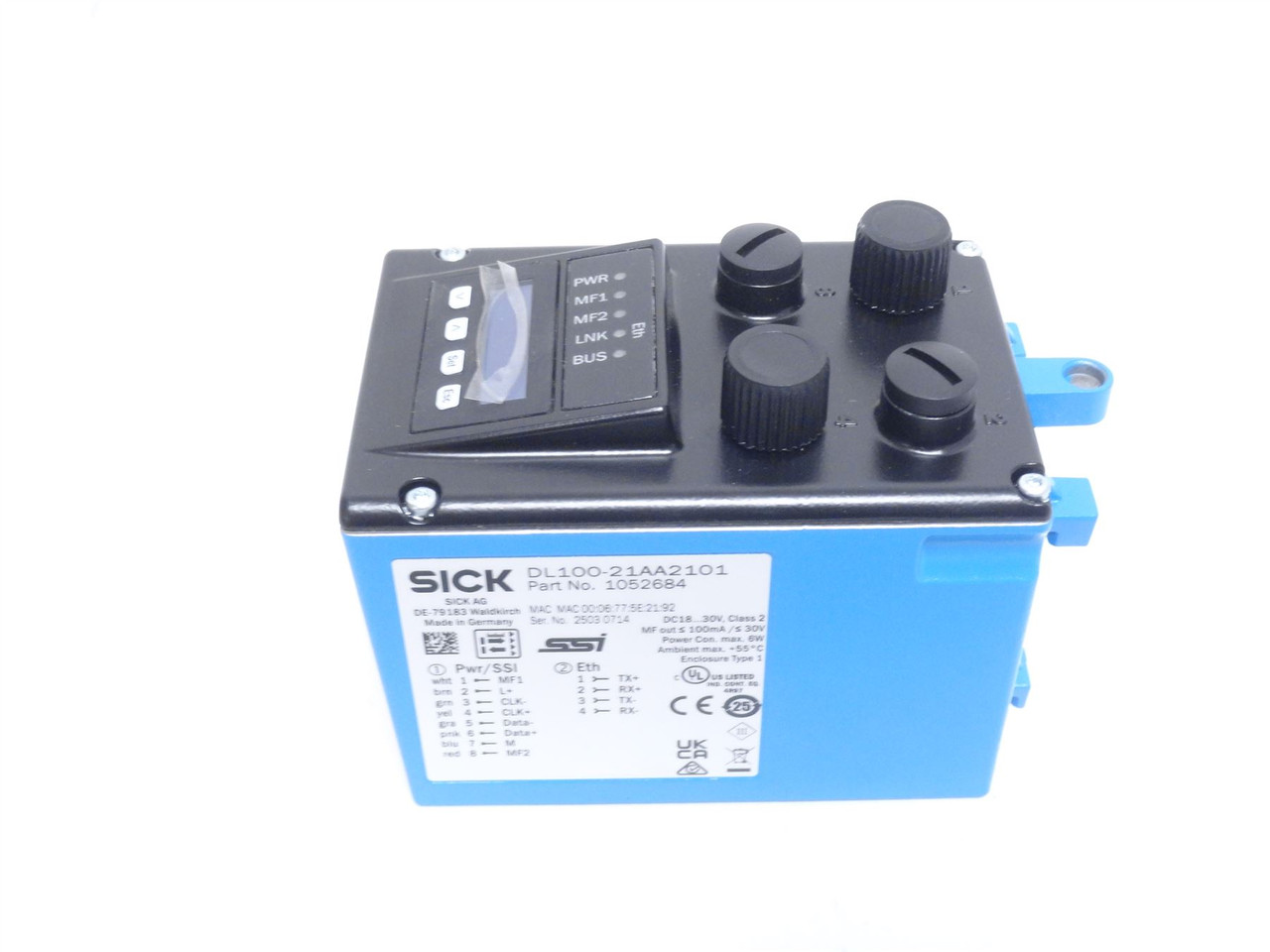 SICK DL100-21AA2101; Long Range Distance Sensor 1052684