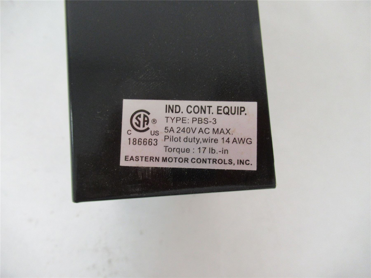 Eastern Motor Controls PBS-3; Garage Door 3-Button Stop 6X891