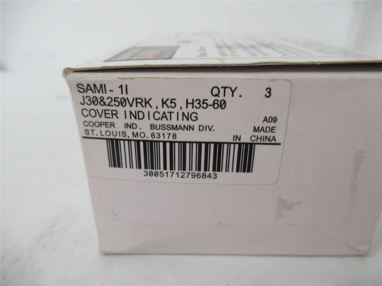 Bussmann SAMI-1I; Lot-3 Dead Front Fuse Cover 60A 600VAC/VDC