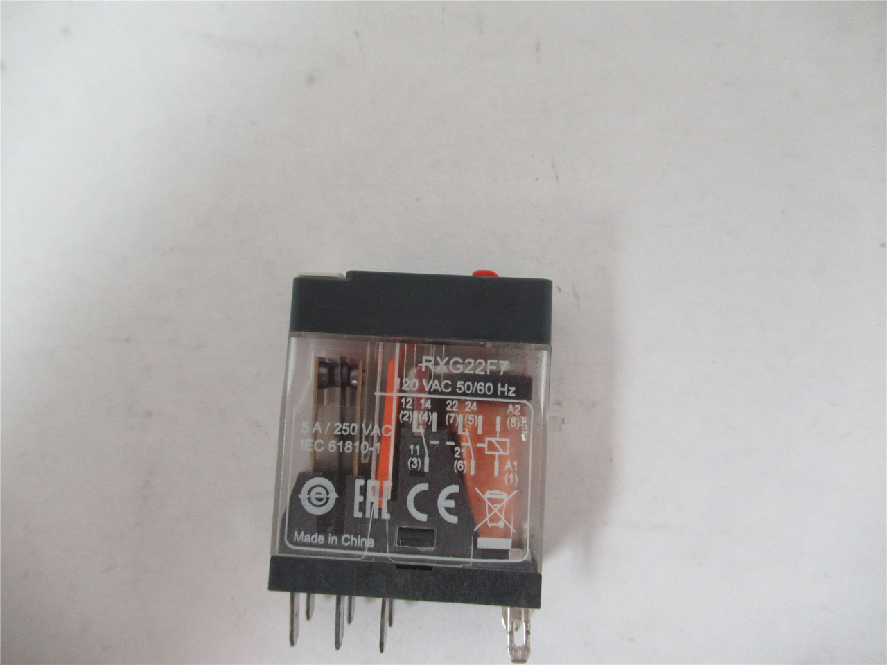 Schneider RXG22F7; Relay 2CO 5A@250VAC 120VAC Coil