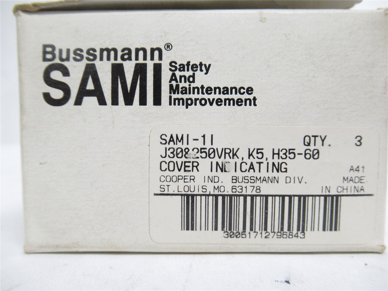 Bussmann SAM1-1L; Box-3; Indicating Fuse Covers; 3-Pole
