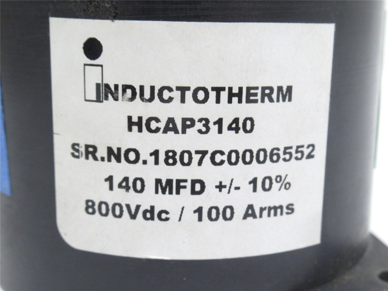 Raydyne HCAP3140; Inductotherm Capacitor 140MFD +/-10%; 800VDC