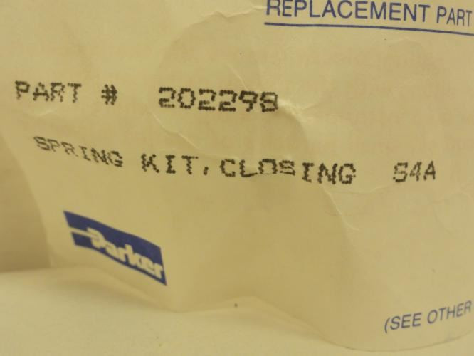Parker 202298; Closing Spring Kit; S4A