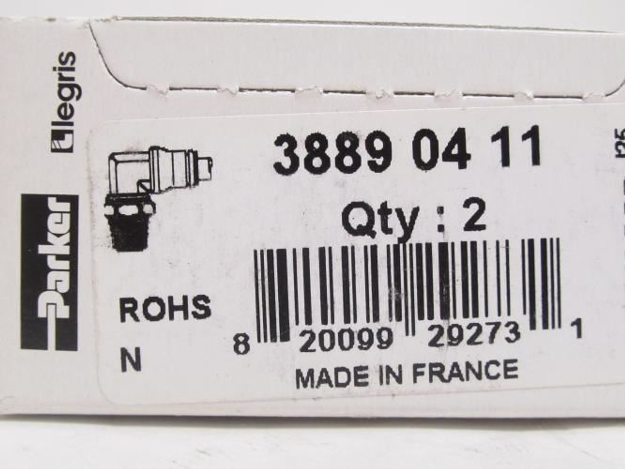 Parker 3889-04-11_; Lot-2 Elbows; SS-316; 5/32"PTC x 18NPT
