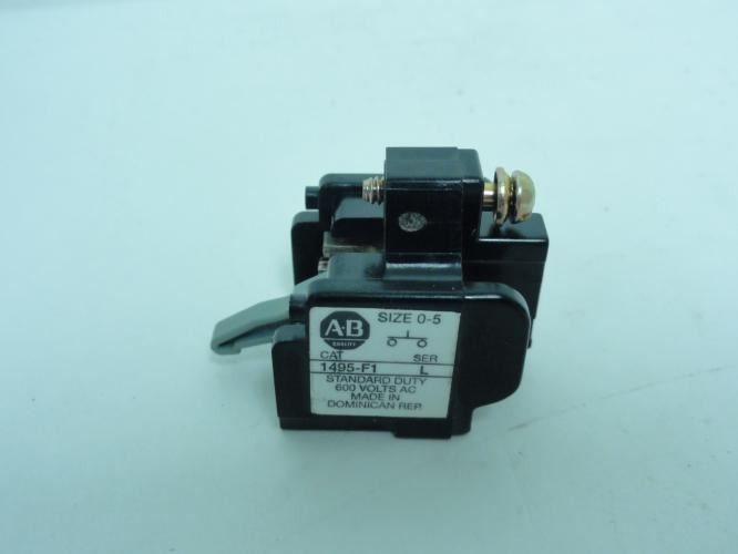 Allen-Bradley 1495-F1; Aux Contact; 600VAC; 1NO; Size 0-5