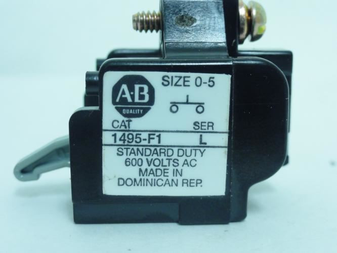 Allen-Bradley 1495-F1; Aux Contact; 600VAC; 1NO; Size 0-5