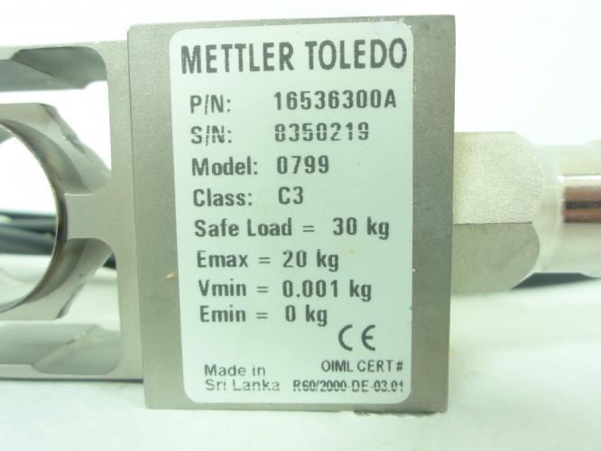Mettler-Toledo 16536300A_; Load Cell; Emax:20kg; Safe Load:30kg