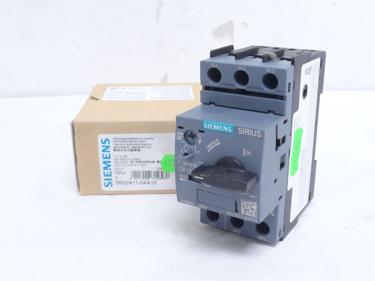 Siemens 3RV2411-0AA10; Manual Starter 11-16A; 3P; 690VAC