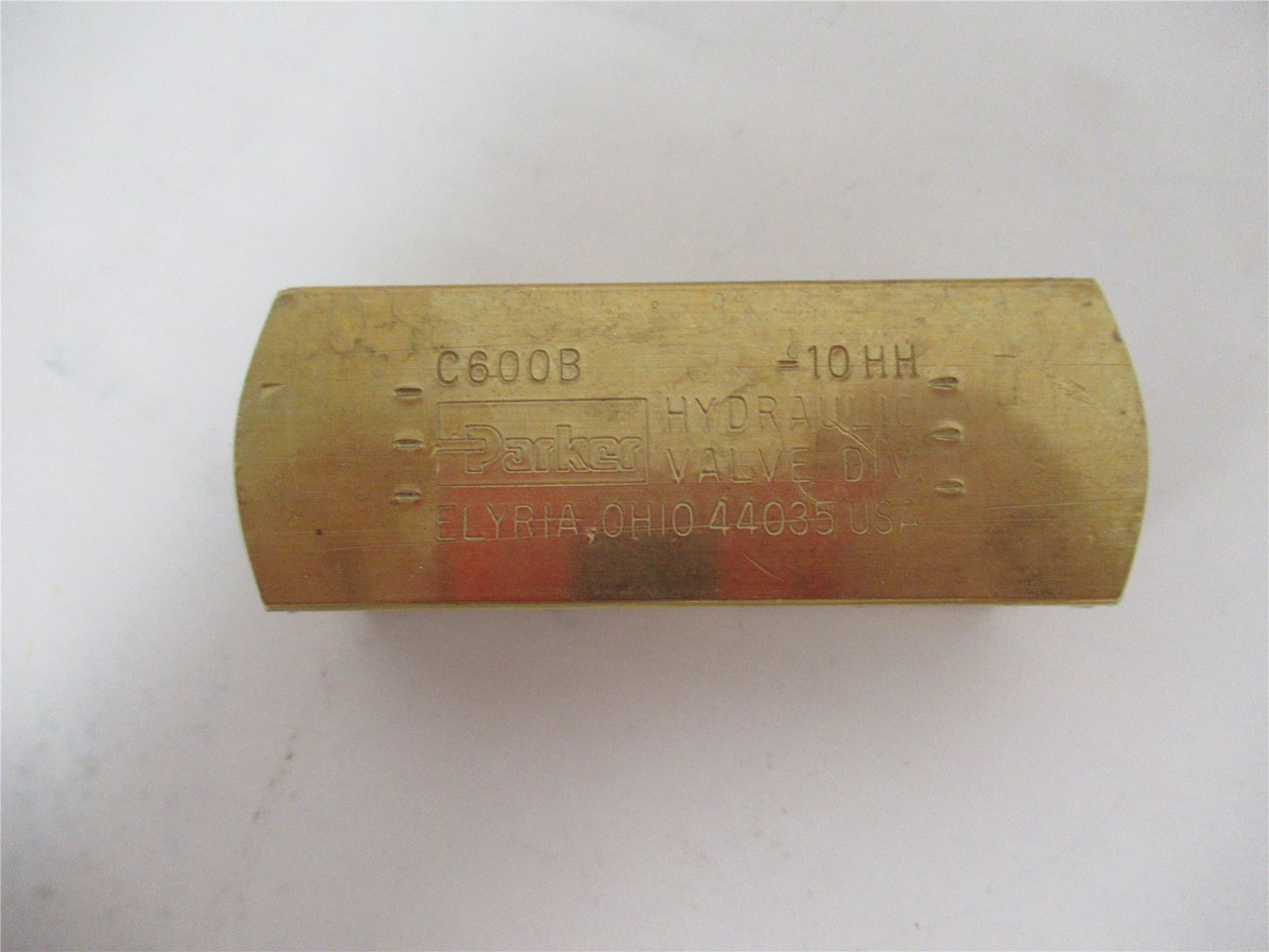 Parker C600B; Pneumatic Check Valve 3/8 NPT Brass
