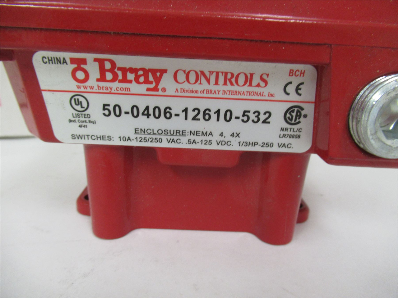Bray 50-0406-12610-532; Limit Switch 10A 125-250VAC 25 30VDC