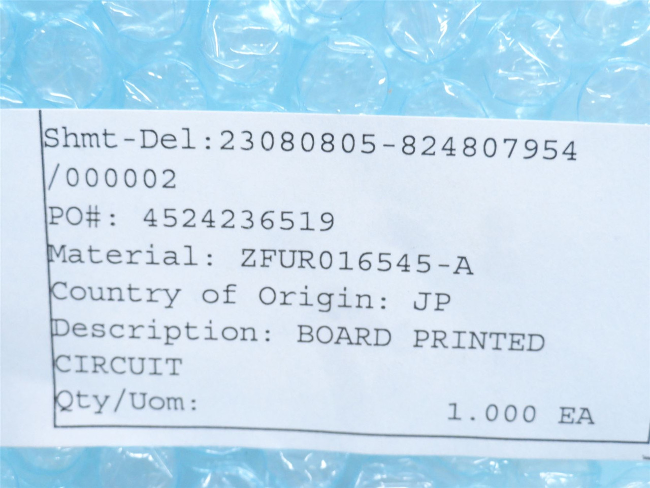 Cryovac ZFUR016545A; PC Board; F/VS-2