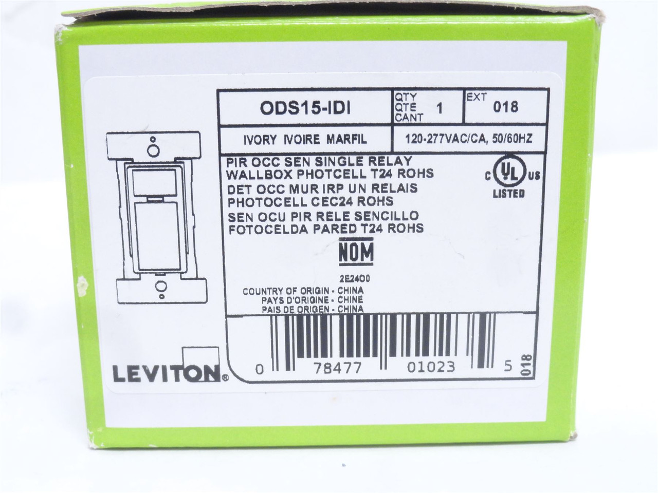 Leviton ODS15-IDI; Occupancy Sensor; 120-277VAC; Hard Wired