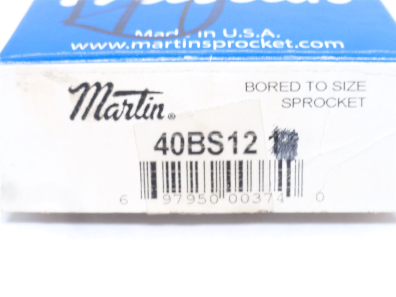 Martin 40BS12-1; Sprocket #40; 12 Teeth; 1"ID