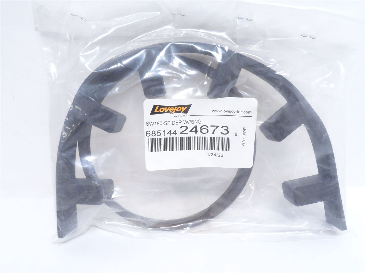 Lovejoy SW190 W/RING; Jaw Coupling Snap Wrap With Ring