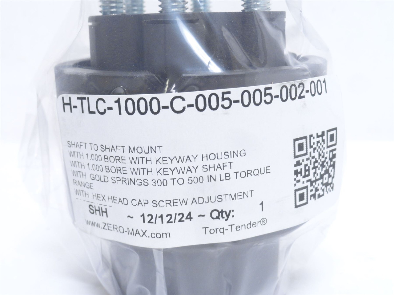 Zero-Max H-TLC-1000-C-005-005-002-001; Torque Limiter; 1"ID