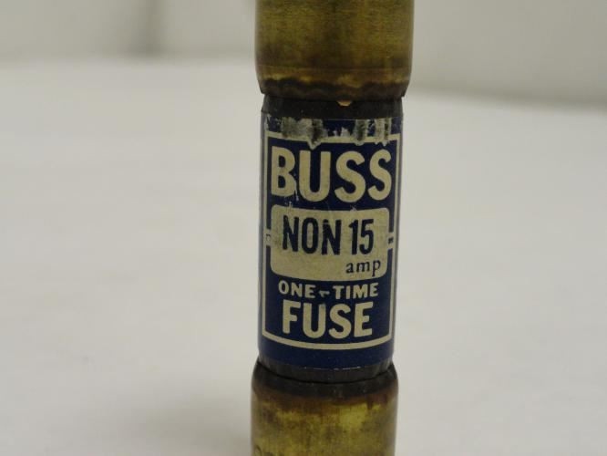 Bussmann NON 15; Lot-4 One Time Fuses; 15A; 250VAC