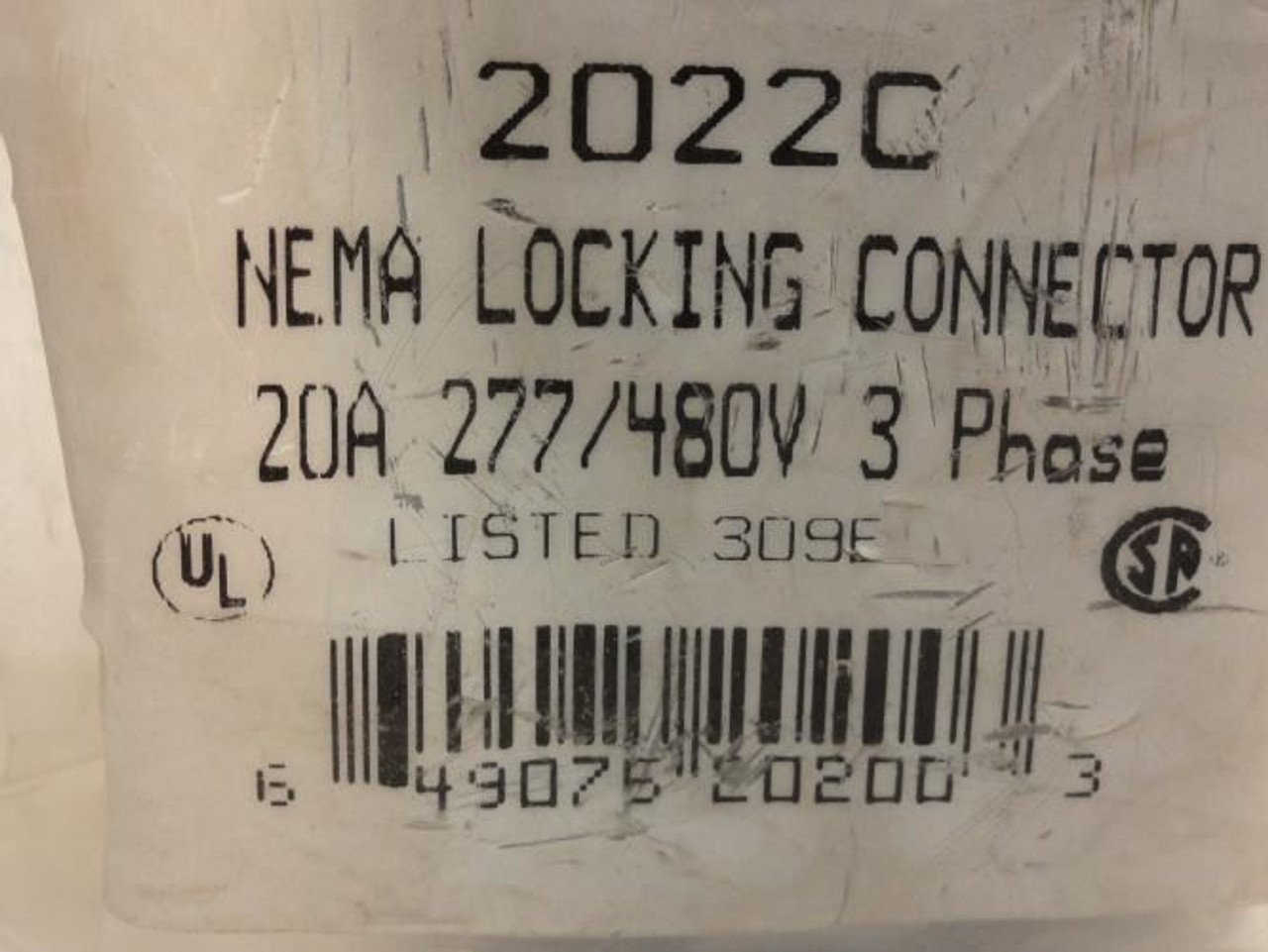 Marinco 2022C; Connector; 277/480VAC; 20A; 4P; 5W