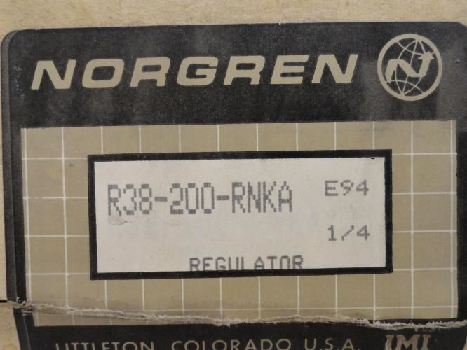 Norgren R38-200-RNKA; Pneumatic Regulator; 1/4NPT; 290PSI Max