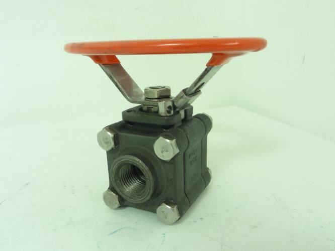 Kitz 319F-LOH; Ball Valve 3-Piece; 1/2"NPT; 1500WOG