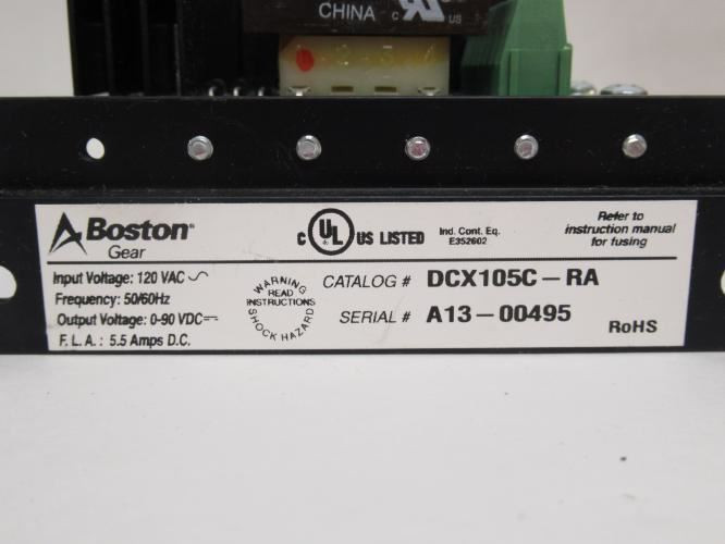 Boston Gear DCX105C-RA; Basic Chassis 1/8-1Hp; 115VAC