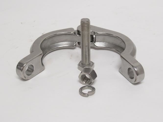 MFG- 13ILB200; Bolted Sanitary Clamp; SS-304; 2"; Single Pin
