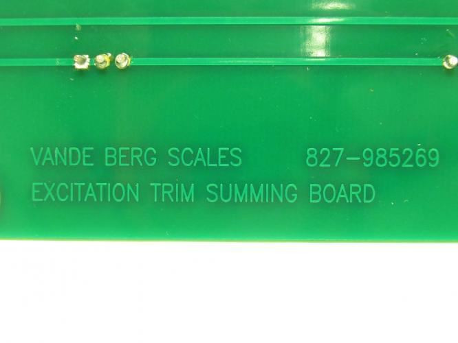 Vande Berg Scales 827-985269; Excitation Trim Summing PC Board