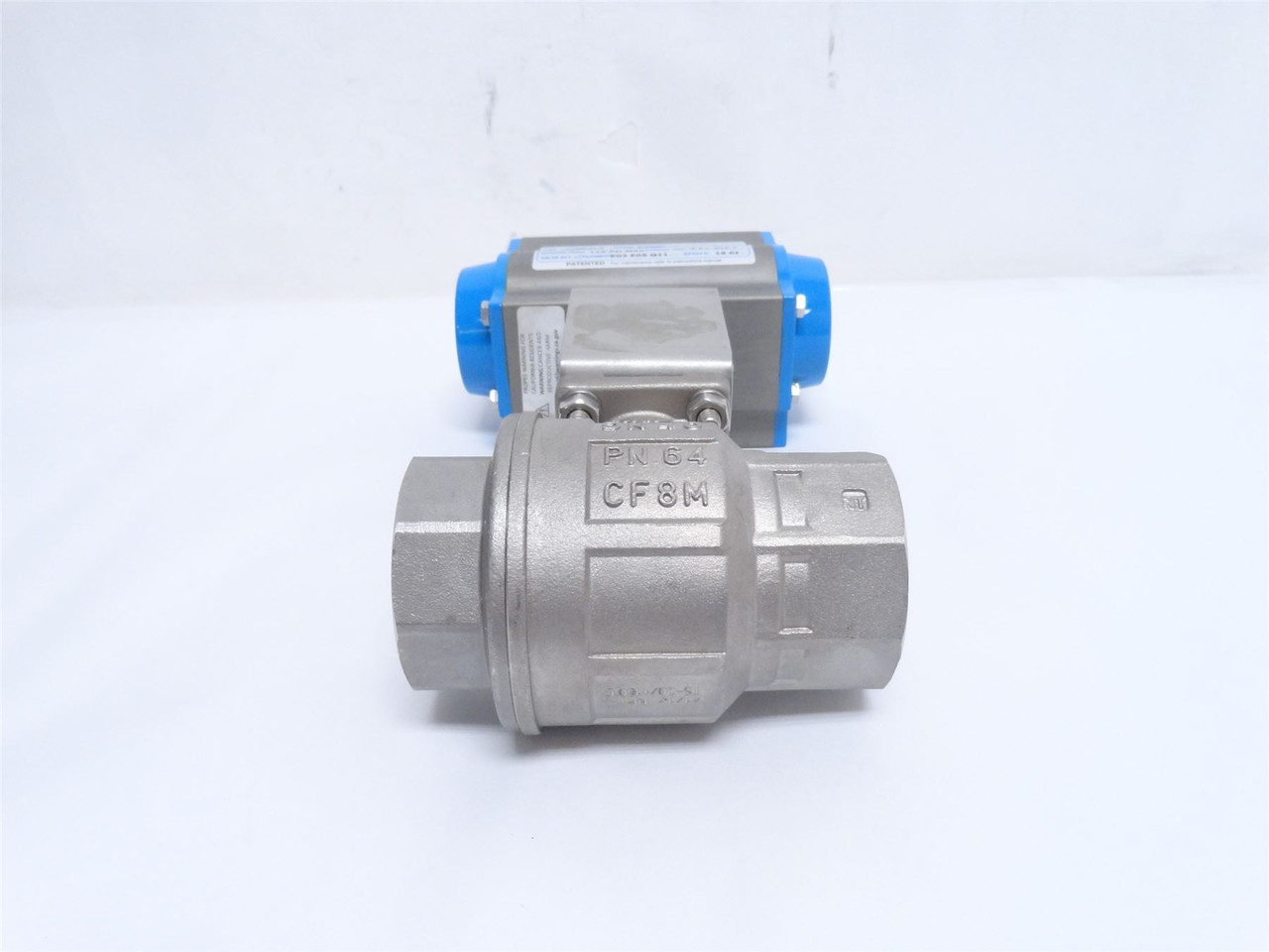 Valbia 82DA1310; Actuated Ball Valve; SS; 1-1/2NPT; 116PSI