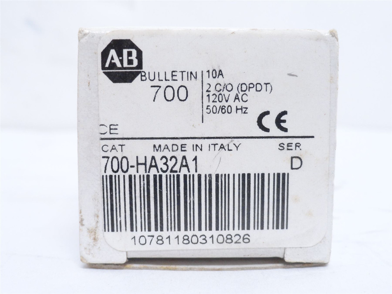 Allen-Bradley 700-HA32A1; Relay 250V 10A; Coil 120VAC; 2PDT