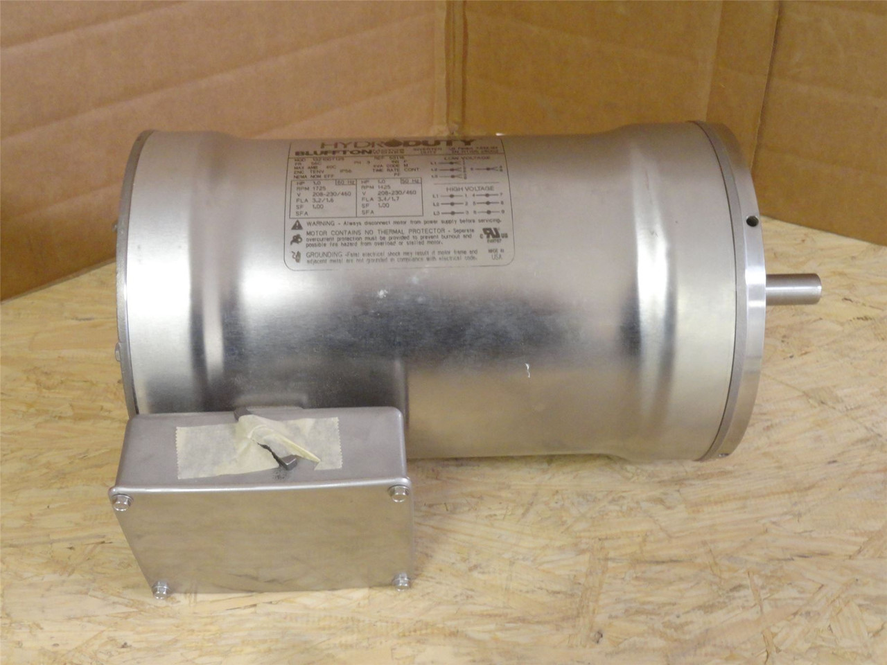 Bluffton 1321007125; AC Motor; 1HP; 230/460V; 1800RPM; 3PH