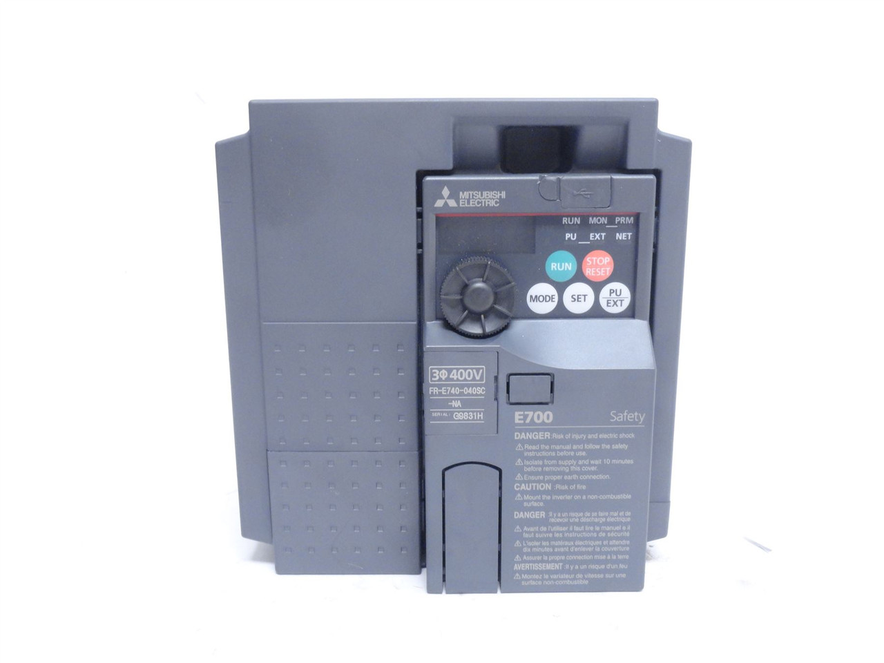 Mitsubishi FR-E740-040SC-NA; AC Drive; 2HP; 380-480VAC In